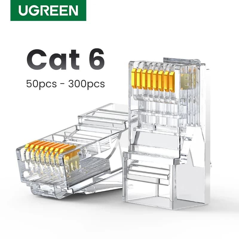 Cat6 RJ45 Ethernet tīkla kabeļa konektori
