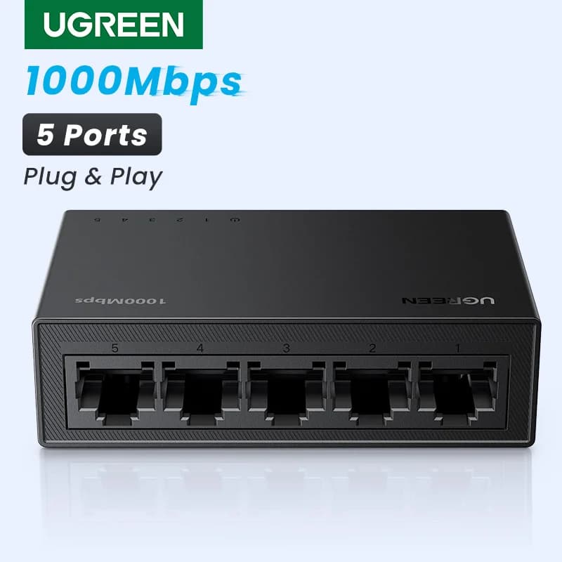 5-portu Gigabit Ethernet tīkla slēdzis