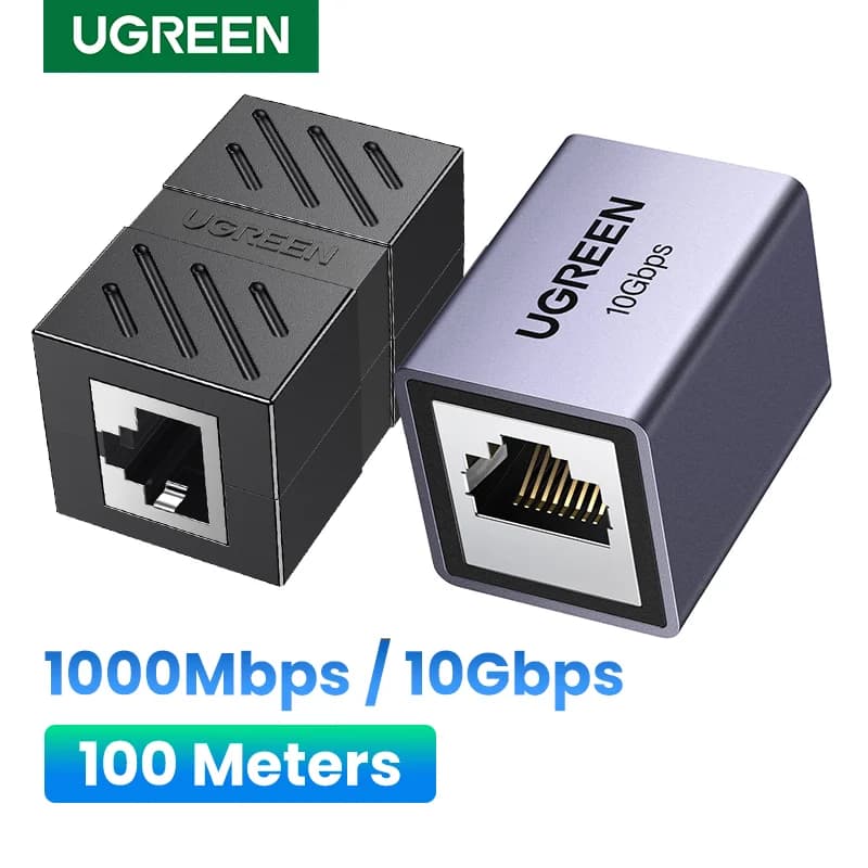 RJ45 Ethernet sieviešu-sieviešu savienotāja adapteris