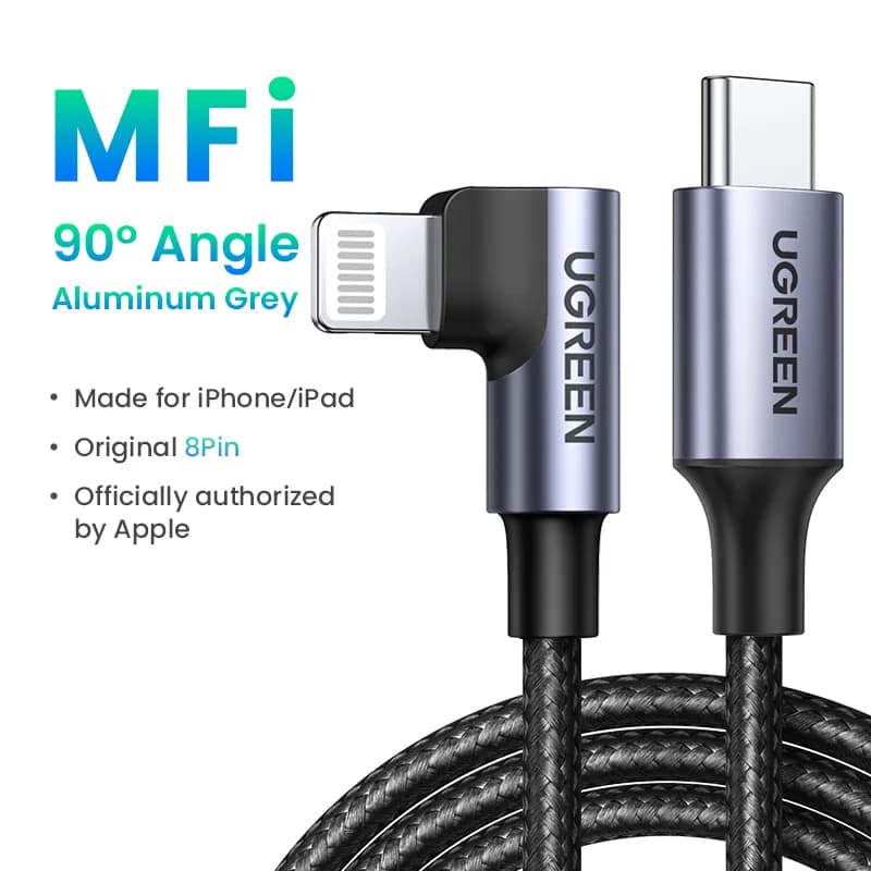 MFi USB-C uz Lightning kabelis, 30W PD ātra uzlāde