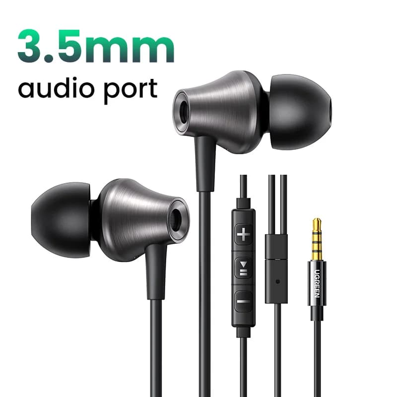 USB-C vadu austiņas ar 3.5mm kontaktligzdu un mikrofonu
