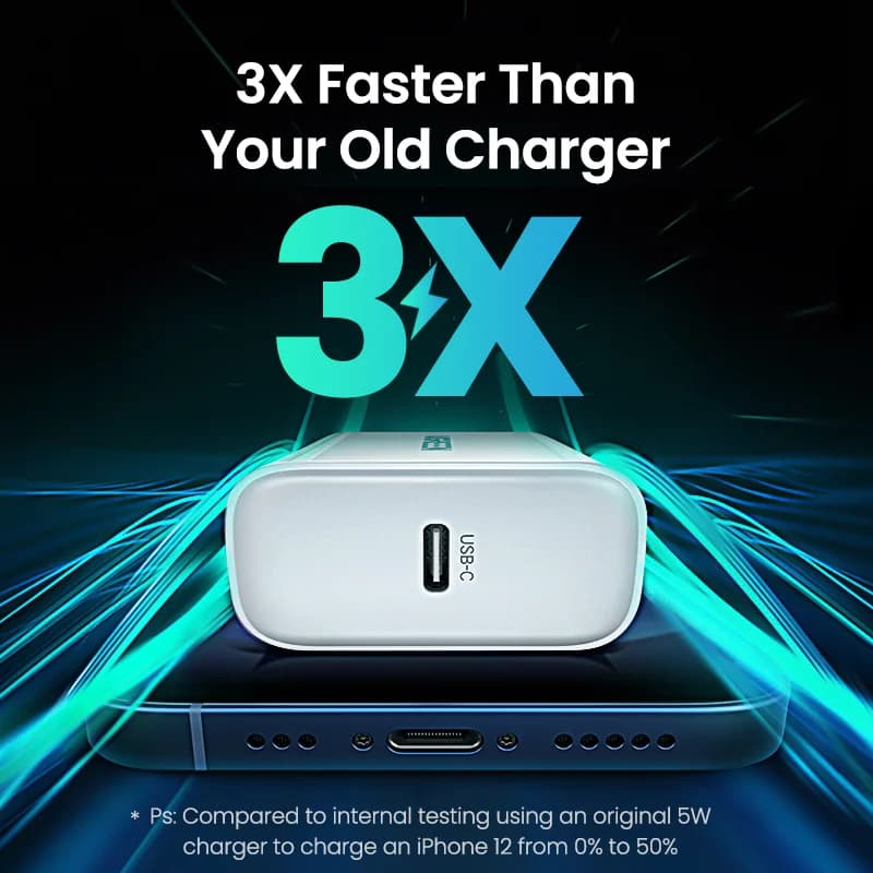 20W USB-C sienas lādētājs, QC4.0 PD