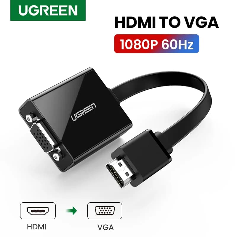 HDMI uz VGA adapteris ar 3.5mm audio, 1080P