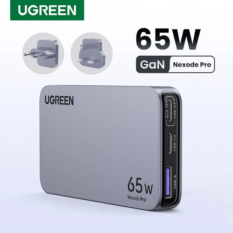 65W GaN USB-C lādētājs ar Quick Charge 4.0