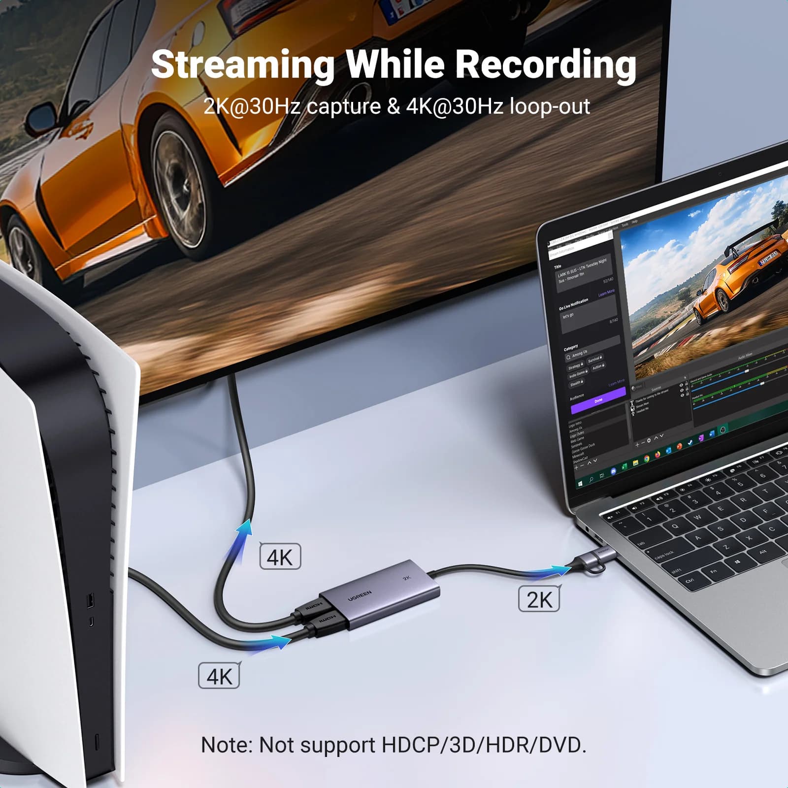 4K HDMI uz USB video uztveršanas karte