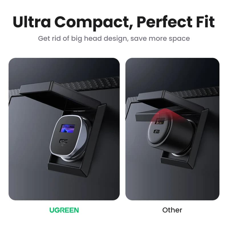 USB-C automašīnas lādētājs ar Quick Charge
