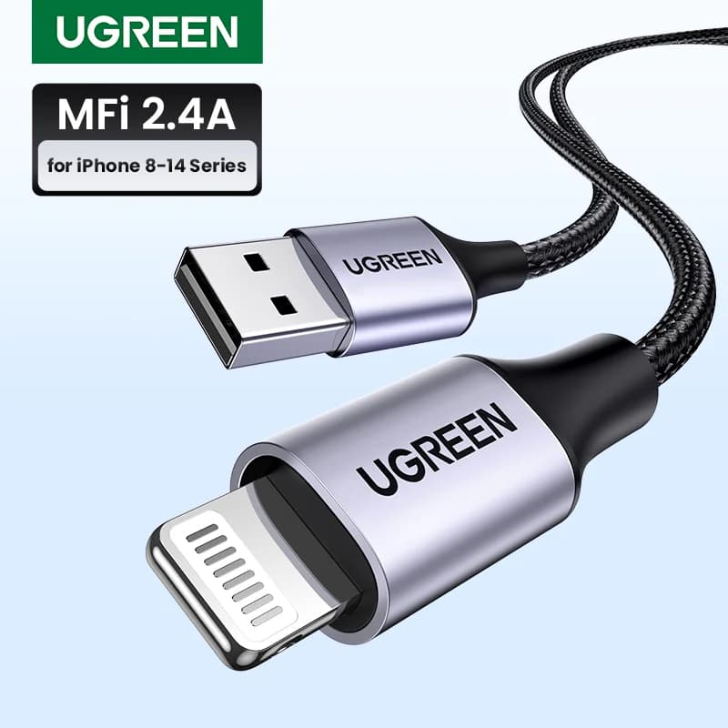 MFi sertificēts Lightning uz USB kabelis, 2.4A ātruzlāde