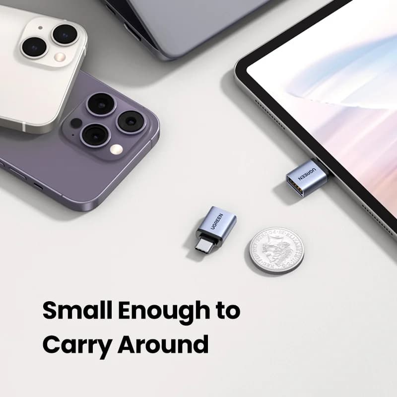 USB-C uz USB-A sieviešu OTG adapteris