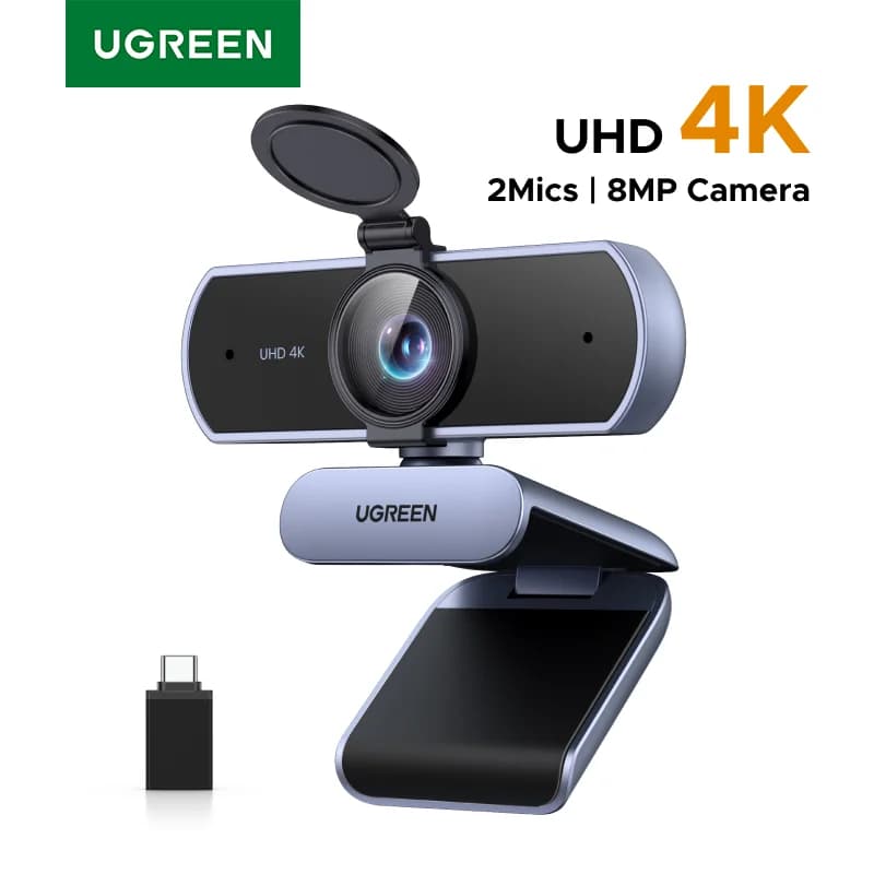 4K tīmekļa kamera, 8MP, automātiskā fokusa iestatīšana, divi mikrofoni