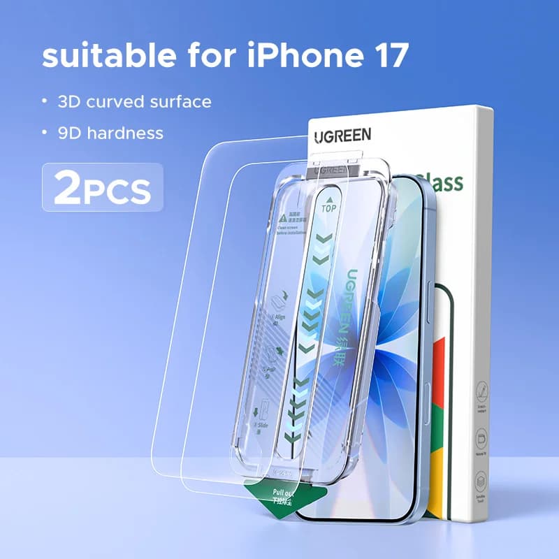 Rūķinātais stikla ekrāna aizsargs iPhone, 2 gabali