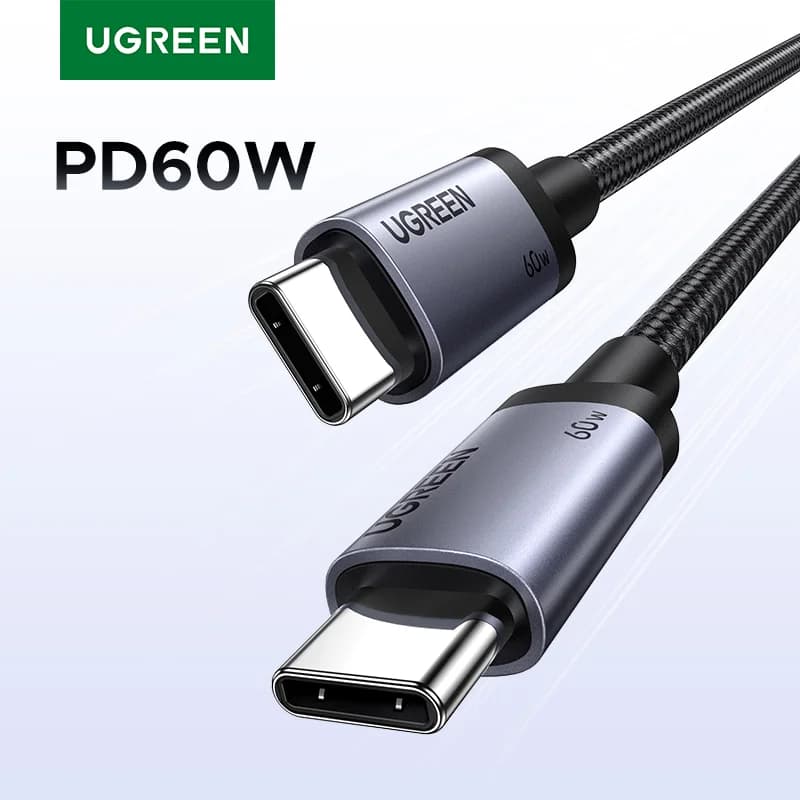 USB-C uz USB-C kabelis, 60W PD ātrā uzlāde