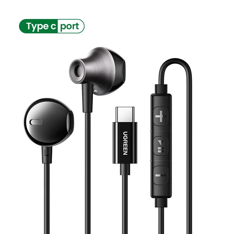 Pus-atvērti vadu ausu spraudņi ar 3.5mm kontaktligzdu un mikrofonu
