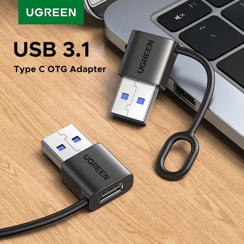 USB-A uz USB-C OTG adapteris, USB 3.1, 18W