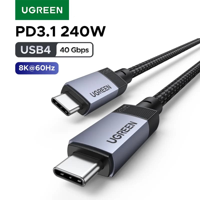 240W USB4 USB-C uz USB-C kabelis