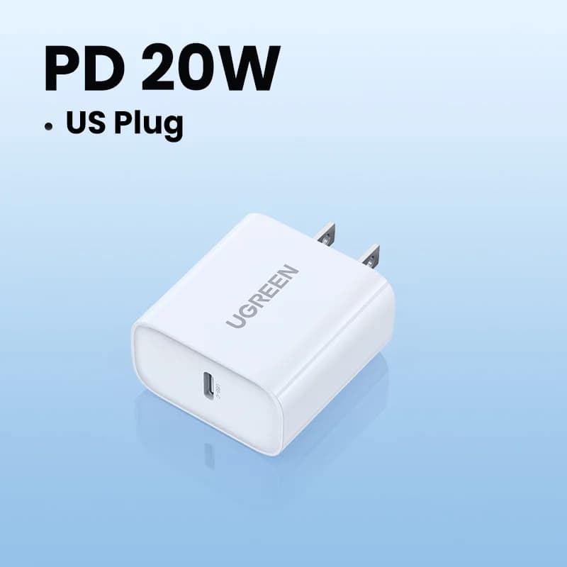 20W USB-C sienas lādētājs, QC4.0 PD