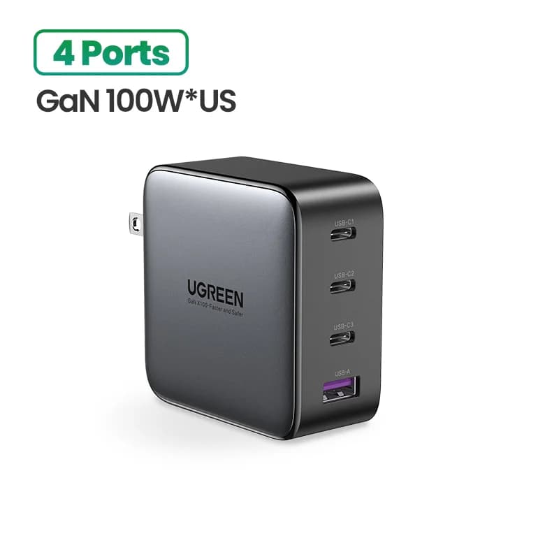 100W GaN USB-C ātruzlādētājs ar AS spraudni
