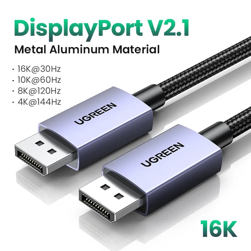 DisplayPort 2.1 kabels, 16K/8K augstas ātruma video